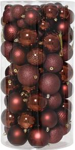 NIEUW - Kerstballenmix maroon, Diversen, Verzenden, Nieuw