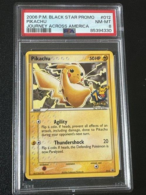Pokémon - 1 Graded card - Pikachu journey across america -, Hobby en Vrije tijd, Verzamelkaartspellen | Pokémon