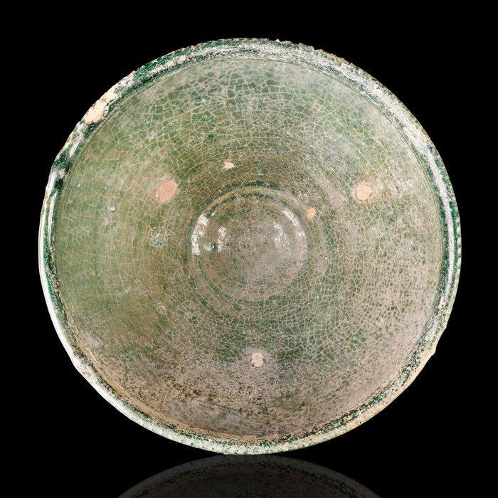 Kashan Groene geglazuurde aardewerkkom (Zonder Minimumprijs), Antiek en Kunst, Antiek | Overige Antiek