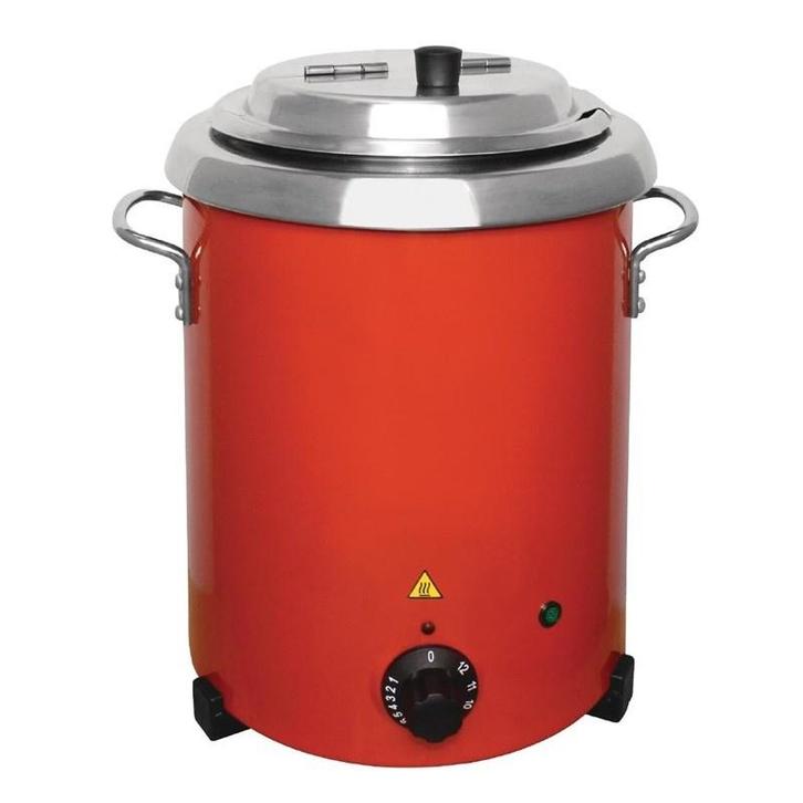 Soepketel rood met handgrepen 5,7 liter | 34,8(h)x25,5(Ø)cm, Zakelijke goederen, Horeca | Keukenapparatuur, Nieuw in verpakking
