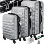KESSER® Reiskofferset - 3-delig - ABS- Kofferset - Zilver, Kleding | Dames, Verzenden, Nieuw
