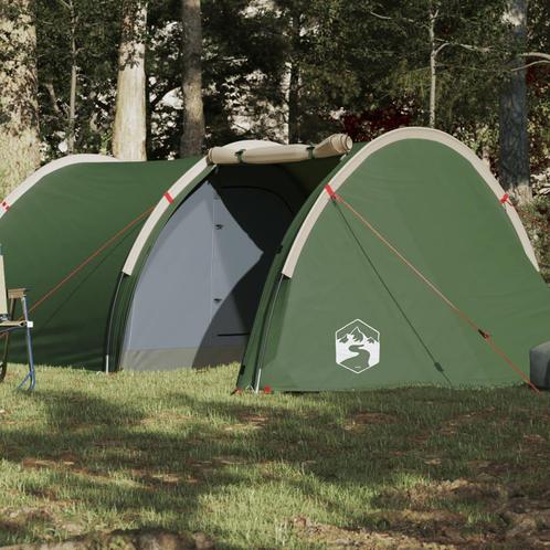 vidaXL Tente de camping tunnel 4 personnes vert, Caravanes & Camping, Tentes, Neuf, Envoi