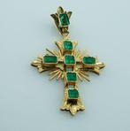 Pendentif - 18 carats Or jaune Émeraude