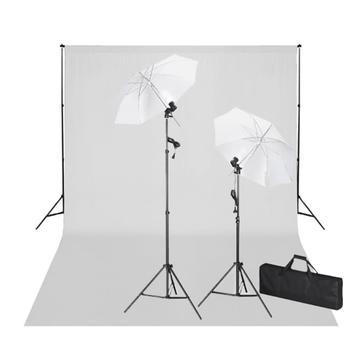 vidaXL Studioset met witte achtergrond en lampen 600x300 cm, Audio, Tv en Foto, Verzenden, Nieuw