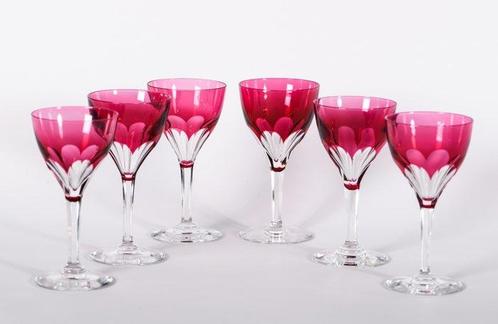 Schitterend lot van 6 antieke kristallen Val Saint Lambert, Antiek en Kunst, Antiek | Meubels | Tafels