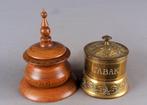 Pot à tabac (2) - Bois, Cuivre - Biedermeier, Antiek en Kunst