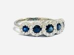 Ring Platina - 2.10ct. tw. Saffier - Diamant - Gemaakt in, Handtassen en Accessoires, Ringen, Nieuw