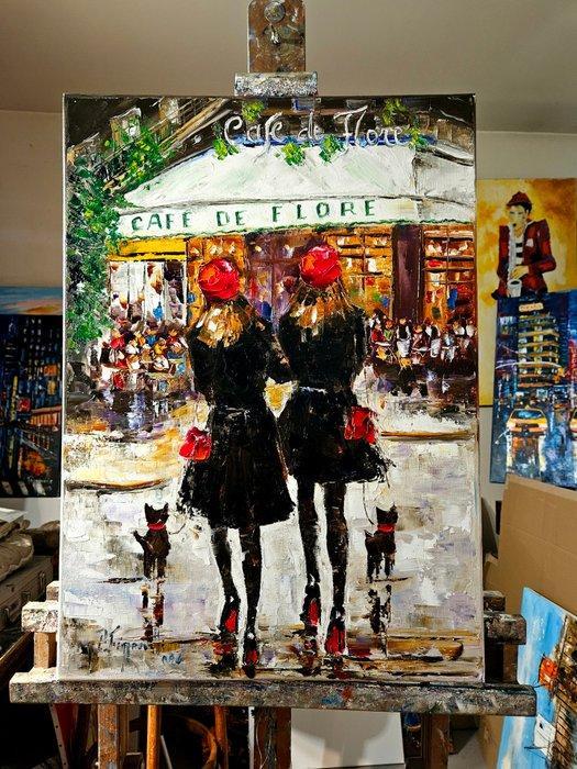 Pierre Tremauville - Les jumelles, Antiek en Kunst, Kunst | Schilderijen | Modern
