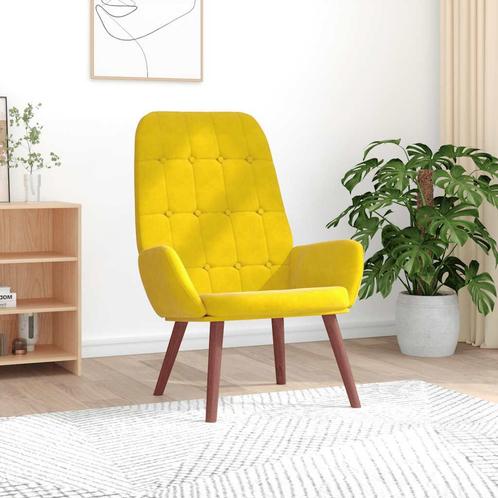vidaXL Relaxstoel fluweel geel, Huis en Inrichting, Fauteuils, Nieuw, Verzenden