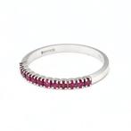 Zonder minimumprijs - Ring - 14 karaat Witgoud - Robijn/, Nieuw