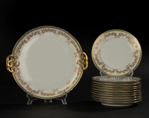 Limoges GDA - Service à pâtisserie/gâteau (12) - Porcelaine, Antiek en Kunst, Antiek | Meubels | Tafels