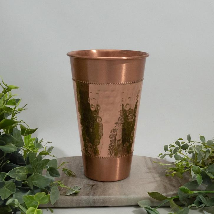 Puur koperen beker midden gehamerd – 400 ml, Sport en Fitness, Gezondheidsproducten en Wellness, Ophalen of Verzenden
