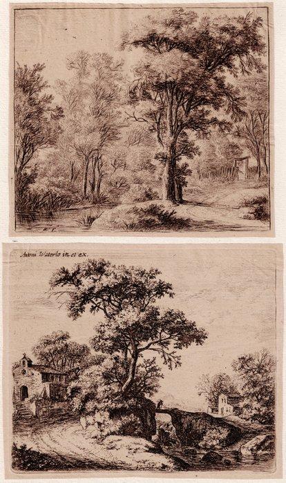 Anthony Waterloo (1609-1690) - Pair of Landscapes (Bartsch, Antiek en Kunst, Antiek | Overige Antiek