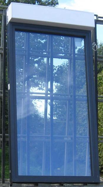 aluminium raam , chassis 117 x 230 antraciet met rolluik, Doe-het-zelf en Bouw, Raamkozijnen en Schuifdeuren, Ophalen of Verzenden