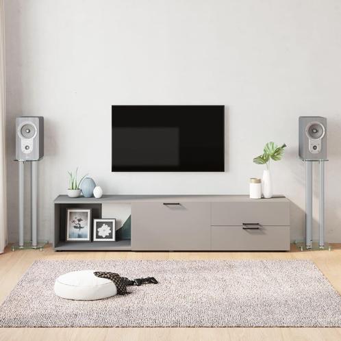 vidaXL Luidsprekerstandaards 2 st 3 pijlers gehard glas, Audio, Tv en Foto, Luidsprekerboxen, Nieuw, Verzenden