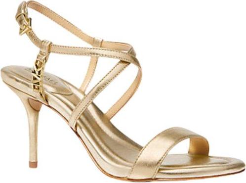 Michael Kors Veronica Heeled Sandalen Dames - Pale Gold -..., Kleding | Dames, Schoenen, Nieuw, Verzenden