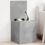 vidaXL Opbergbox 40x42x46 cm bewerkt hout betongrijs, Verzenden, Nieuw
