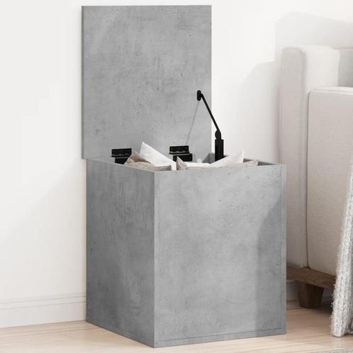 vidaXL Opbergbox 40x42x46 cm bewerkt hout betongrijs, Huis en Inrichting, Kasten | Overige, Nieuw, Verzenden