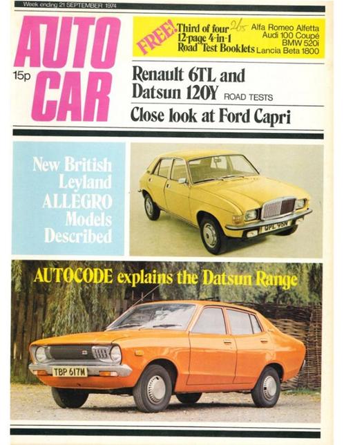 1974 AUTOCAR MAGAZINE 4065 ENGELS, Livres, Autos | Brochures & Magazines, Enlèvement ou Envoi