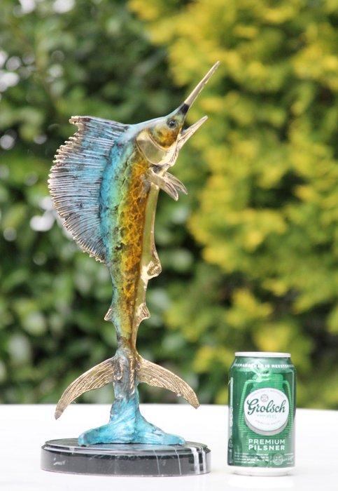 Sculpture, grote bronzen Marlijn Vis Sculptuur geheel in, Antiek en Kunst, Kunst | Designobjecten