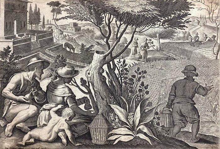 Jan Van der Straet Stradanus (1523-1605), after - Caccia, Antiek en Kunst, Antiek | Overige Antiek