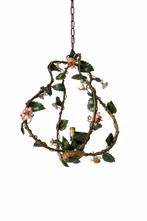 Plafondlamp - Metaal, Porselein - Decoratieve kroonluster