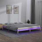 vidaXL Bedframe LED massief hout 160x200 cm, Huis en Inrichting, Verzenden, Nieuw