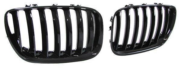 Glans Zwart Facelift Nieren (Grillen) BMW X5 E53 03-07 B0177, Auto-onderdelen, Carrosserie, Nieuw, BMW, Voor, Links, Rechts