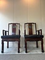 Stoel - Hout - China - Zeldzame Qing-dynastie armstoelen van, Antiek en Kunst
