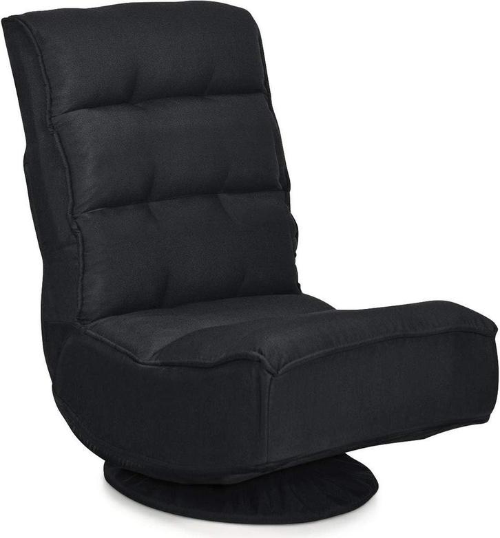 Fauteuil - Relaxstoel - Loungestoel - Zwart - COSTWAY, Maison & Meubles, Fauteuils, Envoi