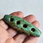 Oud-Chinees Turkoois Rare XL Ovaal Kralen Talisman - 75 mm