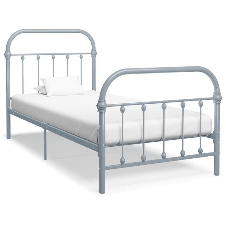 Robuust Bedframe Grijs 100x200 | Retour Deal, Huis en Inrichting, Slaapkamer | Bedden, 100 cm, 200 cm, Grijs, Nieuw, Metaal, Eenpersoons