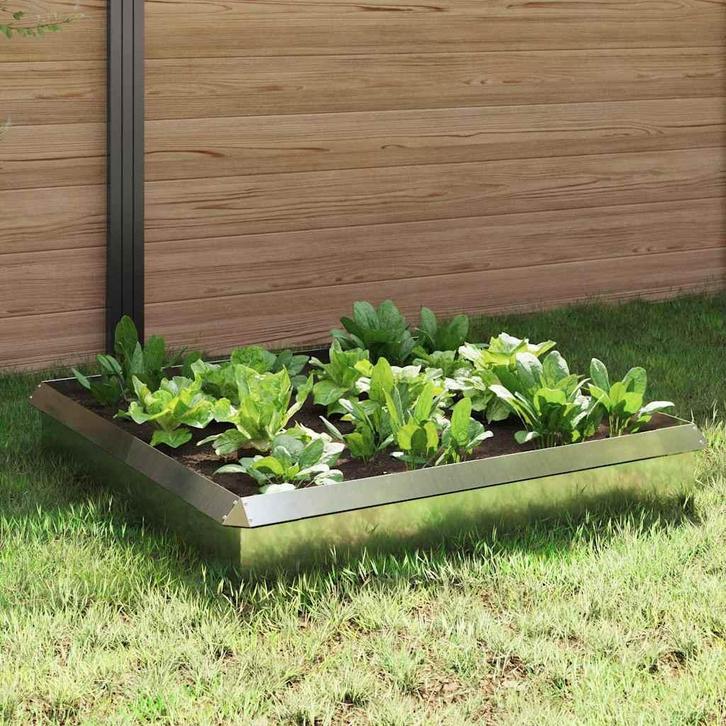 vidaXL Slakkenhekken 8 pcs Zilver Gegevens staal, Tuin en Terras, Bielzen en Borduren, Nieuw, Verzenden