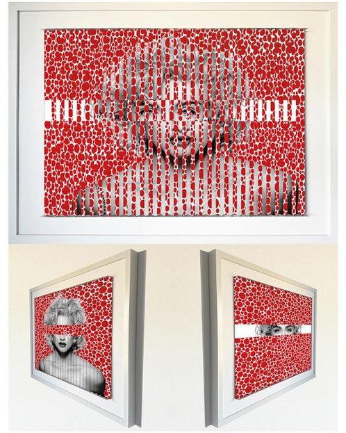 Poplea - Cinétique 3 en 1 triptique Madonna (2000), Antiek en Kunst, Kunst | Schilderijen | Modern