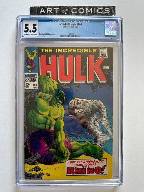 The Incredible Hulk #104 - CGC 5.5 - Hulk Vs Rhino - 1, Boeken, Strips | Comics