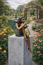 Beeld, Large Bronze Fairy with Flute - 56 cm - Brons - 2026, Antiek en Kunst