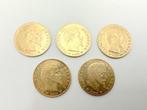 Frankrijk. Napoléon III. 5 Francs 1859/1863 (lot de 5, Postzegels en Munten