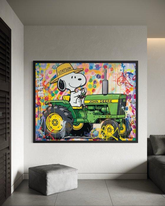 CASPA - Snoopy John Deere Statson Tour, Antiek en Kunst, Kunst | Schilderijen | Modern