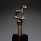Égypte ancienne Bronze Dieu Wepwawet - Terminal sceptre