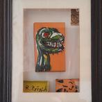 Robert Zytynski (1965) - Tête de dinosaure verte sur fond