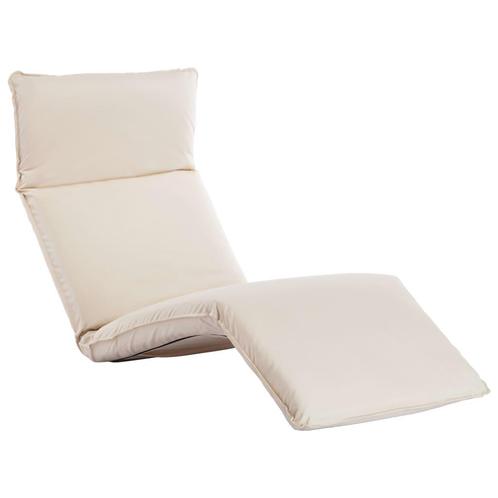 vidaXL Chaise longue pliable Tissu Oxford Blanc crÃ¨me, Jardin & Terrasse, Chaises longues, Neuf, Envoi