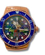 Le Youn (XX) - Horloge Murale Style Rolex or rose Mickey, Antiek en Kunst