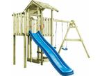 Veiling - Speelhuis met glijbaan en schommel 407x236x263 cm, Kinderen en Baby's, Speelgoed | Buiten | Speeltoestellen, Nieuw