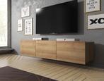 TV-Meubel Eiken - Hangend of staand - 150x32x43 cm tv kast, Maison & Meubles, Armoires | Mobilier de télévision, Verzenden
