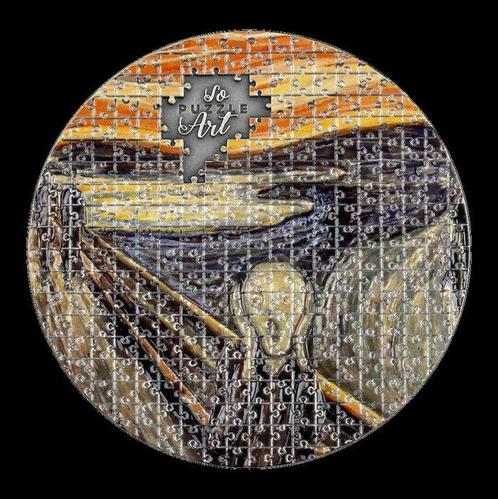 Cameroun. 3000 Francs 2022 Puzzle Art - Edvard Munch -, Postzegels en Munten, Munten | Europa | Niet-Euromunten