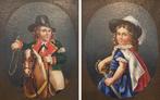 Europese school (XIX) - Ritratti di bambini in costume