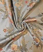 600x300cm! San Leucio bloemenweefsel Groen - Exclusieve