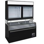 WANDVRIESKAST en VRIESKIST  ZWART 2 GLASDEUREN, Verzenden