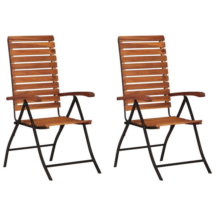 Acacia Tuinstoelen 2-pack | Tweede Kansje | OP = OP, Tuin en Terras, Tuinstoelen, Nieuw, Hout, Verzenden