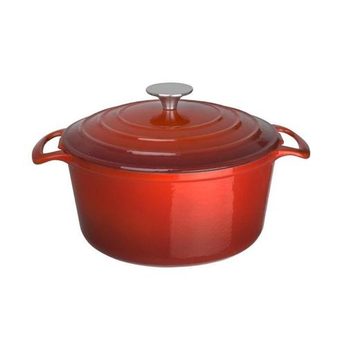 Braadpan rond gietijzer rood 3,2L |  20,5(Ø)x12(h)cm Vogue, Zakelijke goederen, Horeca | Keukenapparatuur, Nieuw in verpakking